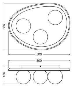 Osram - Stropné svietidlo ACACIA NEST 3xG9/5W/230V akácia