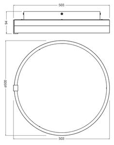 Osram - LED stropné svietidlo DECOR CIRCLE LED/32W/230V priemer 50 cm čierna/biela