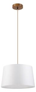 Závesný luster na lanku AIDA 1xE27/60W/230V pr. 35 cm dub/hnedá/biela