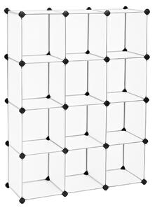 SONGMICS Otevřený policový regál Nerato 123 cm čirý