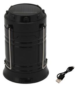 LED Prenosná solárna lampa LED/1200mAh čierna