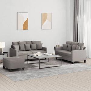 Maison Exclusive – 3-dielna sedacia súprava s vankúšmi, látka v odtieni taupe