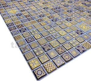 Obkladové panely 3D PVC TP10027076, cena za kus, rozmer 955 x 480 mm, fialová mozaika, GRACE