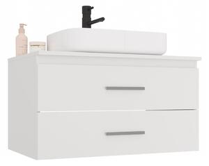 TP Living Závesná skrinka pod umývadlo s doskou NEL 2S 80 cm biela