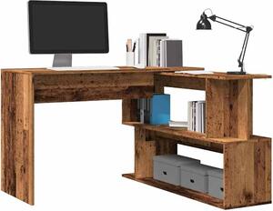 Maison Exclusive – rohový písací stôl v štýle starého dreva 200,5 x 50 x 76 cm drevený materiál