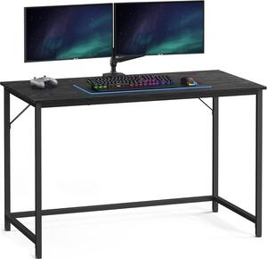 VASAGLE písací stôl Počítačový stôl do pracovne Spálňa 60 x 120 x 76 cm Priemyselný dizajn Kovový rám čierny