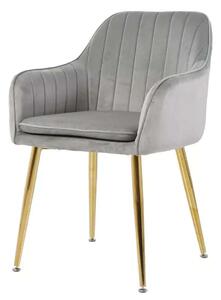 LuxuryForm DESIGN Stolička AUSTIN VELUR - svetlo šedá