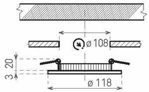 LED Kúpeľňové podhľadové svietidlo VEGA LED/6W/230V 2800K pr. 11,8 cm IP44 biela