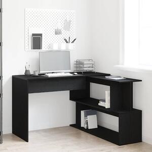 Maison Exclusive – písací stôl, čierna farba, vzhľad dubového dreva, materiál: drevotrieska