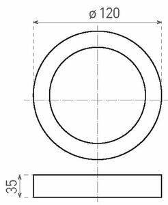 LED Stropné svietidlo FENIX LED/6W/230V 2800K pr. 12 cm