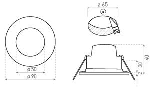 LED Kúpeľňové podhľadové svietidlo LED/5W/230V 3000K IP65 biela