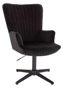 LuxuryForm DESIGN Kreslo AMADEO VELUR na čiernom kríži - čierné