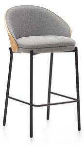 Sivá/v prírodnej farbe barová stolička (výška sedadla 65 cm) Eamy – Kave Home