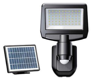 LED solárny reflektor TOMI LED/10W/7,4V 1800 mAh IP44 čierny s čidlom