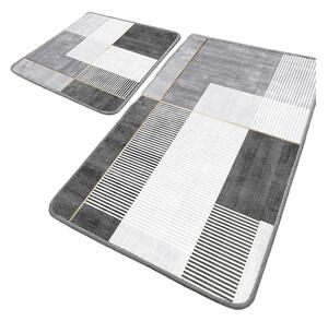 Sivé kúpeľňové predložky v súprave 2 ks 60x100 cm Pendor – Foutastic