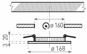 LED Kúpeľňové podhľadové svietidlo VEGA LED/12W/230V 2800K pr. 16,8 cm IP44