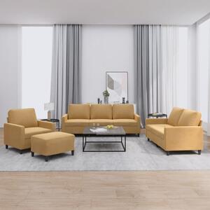 Maison Exclusive – 4-dielna sedacia súprava s vankúšmi, hnedý zamat