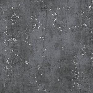Vliesové tapety na stenu Titanium 3 37840-4, rozmer 10,05 m x 0,53 m, betón tmavo sivý so striebornou patinou, A.S. CRÉATION