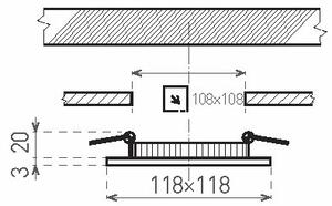 LED Kúpeľňové podhľadové svietidlo VEGA LED/6W/230V 3800K 11,8 cm IP44
