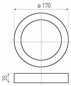 LED Stropné svietidlo FENIX LED/12W/230V 3800K pr. 17 cm