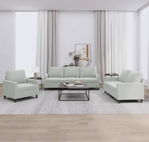 Maison Exclusive – 3-dielna sedacia súprava s vankúšmi, svetlosivý zamat