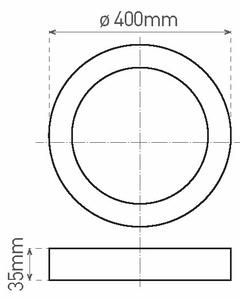 LED Stropné svietidlo FENIX LED/32W/230V 3800K pr. 40 cm snehovo biela
