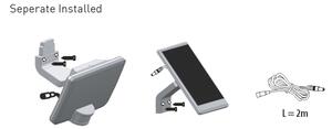 LED Solárne nástenné svietidlo so senzorom LED/8W/3,7V 2000 mAh IP54