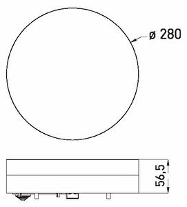 LED Kúpeľňové stropné svietidlo LED/24W/230V 3000/4000/6000K pr. 28 cm IP44