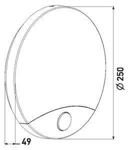 LED Vonkajšie nástenné svietidlo so senzorom HIBIS LED/15W/230V IP44