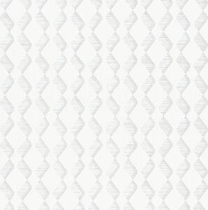 Vliesové tapety na stenu VILLA ROMANA 33651, retiazkový vzor strieborný na bielom podklade, rozmer 10,05 m x 0,53 m, MARBURG