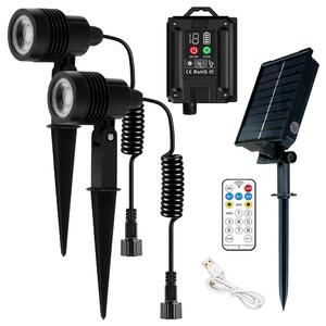 MasterLED Neo Xela, solárne LED osvetlenie do záhrady s kovovým podstavcom, 24V, 3000K, IP54, dvojbalenie