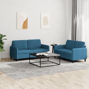 Maison Exclusive – 2-dielna sedacia súprava z modrého zamatu
