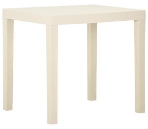 Maison Exclusive - Záhradný stôl biely 79x65x72 cm plast