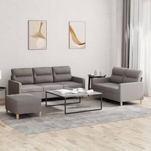 Maison Exclusive – 3-dielna sedacia súprava s vankúšmi, látka v odtieni taupe
