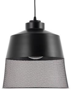 Závesná lampa z čierneho kovu sieťovaná vintage industriálny dizajn stropné svietidlo