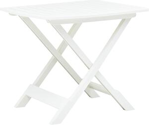 Maison Exclusive - Skladací záhradný stôl Biely 79 x 72 x 70 cm Plast