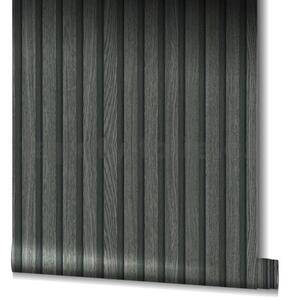 Vliesové tapety na stenu Botanica 33961, rozmer 10,05 m x 0,53 m, obkladové panely dub sivo-čierny, MARBURG