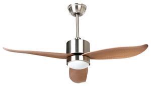 Stropný ventilátor so svetlom svetlohnedý syntetický materiál diaľkové ovládanie moderný škandinávsky štýl obývacia izba