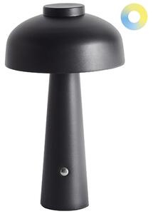 Stolná LED lampa čierna bezdrôtová železná s tienidlom do interiéru moderné osvetlenie