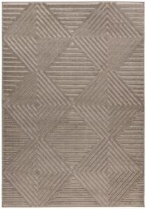 Exteriérový a interiérový koberec Diamond v striebornej farbe - 200 x 290 cm , Tkaný, vonkajší a bytový, kusový, obdĺžnikový koberec, z polypropylénu, s dlhým vlasom, minimalistický štýl, škandinávsky štýl