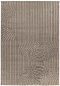 Exteriérový a interiérový koberec ZEN v striebornej farbe - 120 x 170 cm , Tkaný, vonkajší a bytový, kusový, obdĺžnikový koberec, z polypropylénu, s dlhým vlasom, minimalistický štýl, škandinávsky štýl