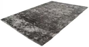 Strieborný koberec Perleťový úplet - 80 x 150 cm , Tkaný, interiérový, bytový, kusový, obdĺžnikový koberec, z polyesteru, s dlhým vlasom, jednofarebný, moderný štýl