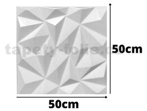 Stropné panely 3D XPS K52, cena za kus, rozmer 50 cm x 50 cm, Zirkon biely, IMPOL TRADE