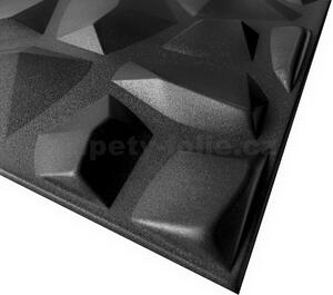 Stropné panely 3D XPS K65, cena za kus, rozmer 50 cm x 50 cm, Mars čierny, IMPOL TRADE