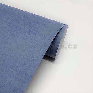 Vliesové tapety na stenu 58625, rozmer 10,05 m x 0,53 m, jednofarebná žíhaná modrá, MARBURG