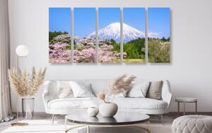 5-dielny obraz sopka Fuji - 100x50