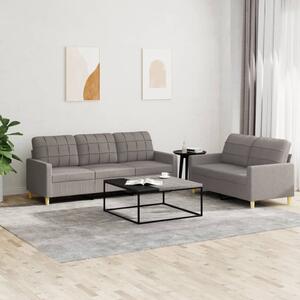 Maison Exclusive – 2-dielna sedacia súprava s vankúšmi, látka v odtieni taupe
