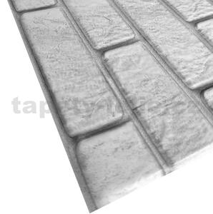 Samolepiace penové 3D panely 2603, rozměr 60 x 30 cm, tehla sivá so sivou škárou, IMPOL TRADE