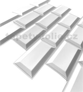 Samolepiace PVC panely 3D panely PCVS06, cena za kus, rozmer 30 x 30 cm, obklad biely, IMPOL TRADE
