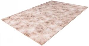 Plyšový koberec s béžovými fľakmi - 80 x 150 cm , Tkaný, bytový koberec, kusový, obdĺžnikový tvar, z polyesteru, s dlhým vlasom, moderný štýl